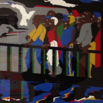 confrontation on the bridge painting meaning how does it reflect societal conflicts?