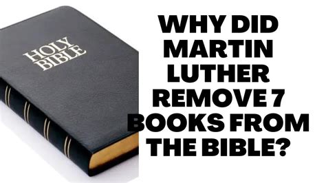 What Books Did Martin Luther Remove from the Bible: A Detailed Exploration